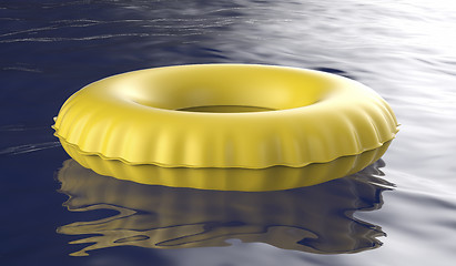 Image showing Yellow swim ring