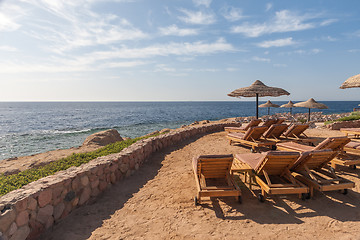 Image showing Beach at the luxury hotel, Sharm el Sheikh, Egypt