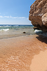 Image showing Panorama of the beach at reef, Sharm el Sheikh, Egypt