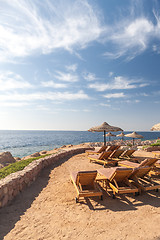 Image showing Beach at the luxury hotel, Sharm el Sheikh, Egypt