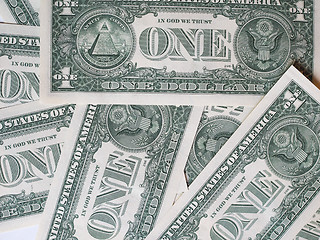 Image showing Dollar notes 1 Dollar