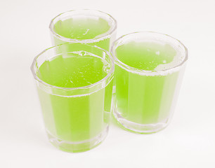 Image showing Green apple juice