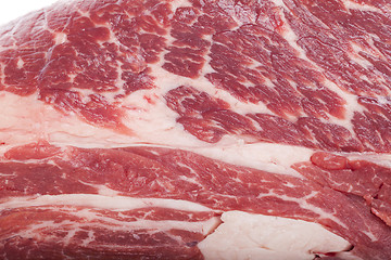 Image showing Fresh Slice of Beef Meat on White Background