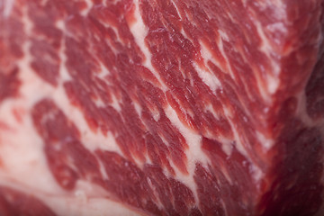 Image showing Fresh Slice of Beef Meat on White Background