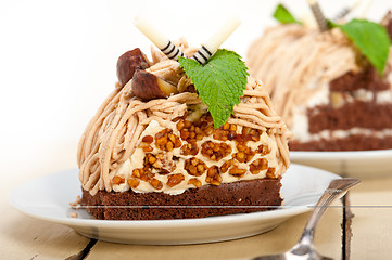 Image showing chestnut cream cake dessert