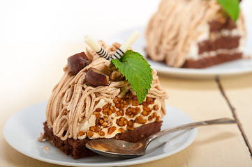 Image showing chestnut cream cake dessert