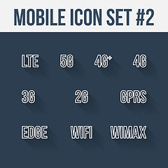 Image showing Mobile telecommunications technology symbol. 10 signs.