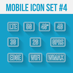 Image showing Mobile telecommunications technology symbol. 10 signs.