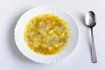 Image showing Soup in plate