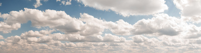 Image showing Blue sky, clouds and sun light