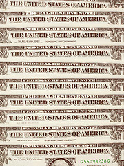 Image showing Retro look Dollar notes 1 Dollar