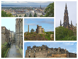 Image showing Edinburgh landmarks collage