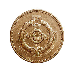 Image showing Retro look One Pound coin