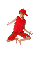 Image showing Child mid jump