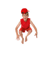 Image showing Happy crazy  jumping boy