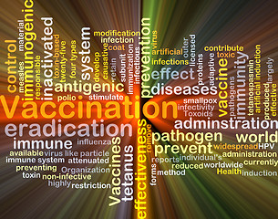 Image showing Vaccination background concept glowing