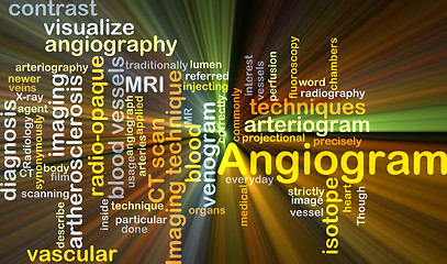 Image showing Angiogram background concept glowing