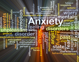 Image showing Anxiety background concept glowing