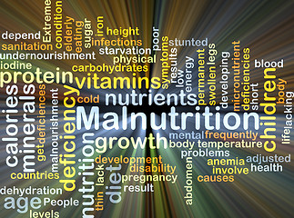 Image showing Malnutrition background concept glowing