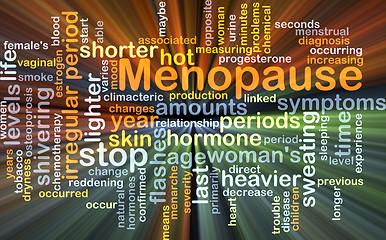 Image showing Menopause background concept glowing