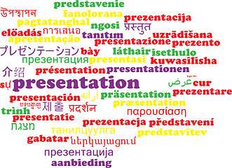 Image showing Presentation multilanguage wordcloud background concept