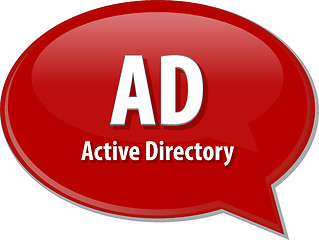 Image showing AD acronym definition speech bubble illustration
