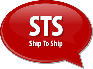 Image showing STS acronym word speech bubble illustration