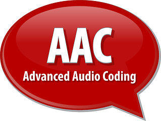 Image showing AAC acronym definition speech bubble illustration