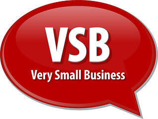 Image showing VSB acronym word speech bubble illustration