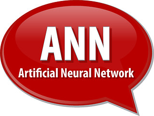 Image showing ANN acronym definition speech bubble illustration