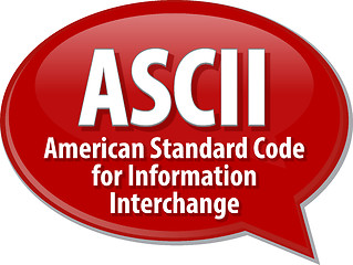 Image showing ASCII acronym definition speech bubble illustration