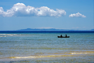 Image showing boat in blue