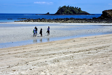 Image showing people in andilana beach madagascar