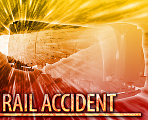 Image showing Rail accident Abstract concept digital illustration