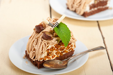 Image showing chestnut cream cake dessert