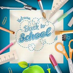 Image showing Back to school - School supplies. EPS 10