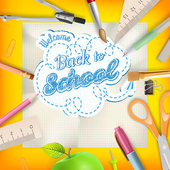 Image showing Back to school - School supplies. EPS 10