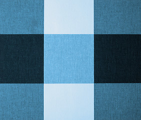 Image showing White, Grey and Blue Gingham Tablecloth