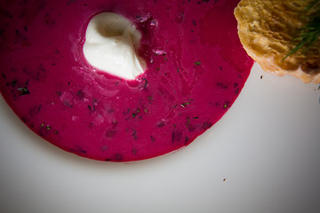 Image showing Cold summer Beets soup