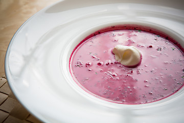 Image showing Cold summer Beets soup