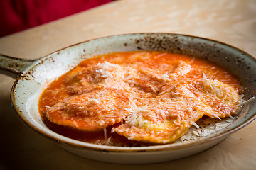 Image showing Ravioli in sauce