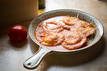 Image showing Ravioli in sauce