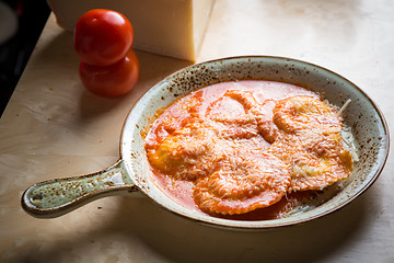 Image showing Ravioli in sauce