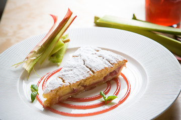 Image showing Rhubarb cake