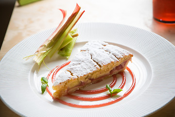 Image showing Rhubarb cake