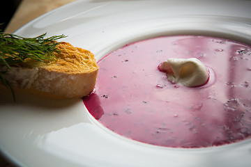 Image showing Cold summer Beets soup