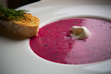 Image showing Cold summer Beets soup