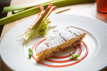 Image showing Rhubarb cake