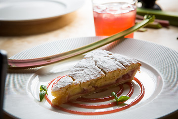 Image showing Rhubarb cake