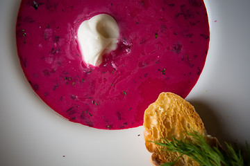 Image showing Cold summer Beets soup